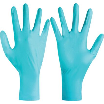 Finite FNG100 Disposable Gloves, Green, Nitrile, 4.7mil Thickness, Powder Free, Size XL, Pack of 100