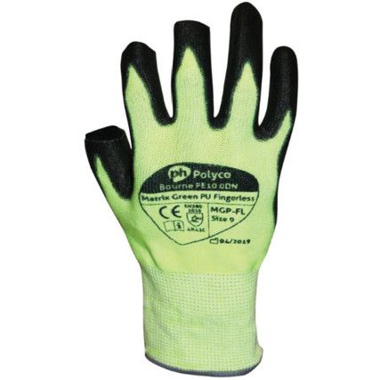 MGP-FL/10 MATRIX GREEN PUFINGERLESS CUT RESIST GLOVE SZ.10