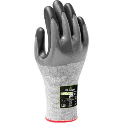 Cut Resistant Gloves, Nitrile Coated, Grey, Size 9