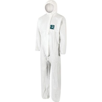 AlphaTec 1800 Hooded Coverall, 5XL, White