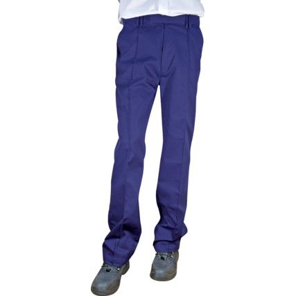 Classic, Work Trousers, Men, Royal Blue, Poly-Cotton, Waist 36", Leg 31", Regular