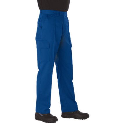 Classic, Cargo Trousers, Men, Royal Blue, Poly-Cotton, Waist 38", Leg 31", Regular