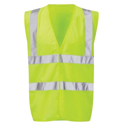 HVW03 IMMORTAL BLACK KNIGHT HI-VIS WAISTCOAT YELLOW (M)