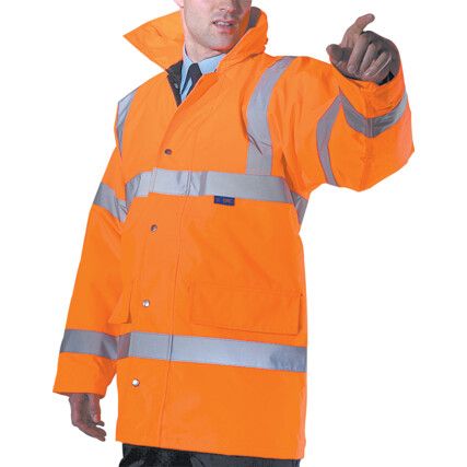 CTJENG Hi-Vis Orange Traffic Jacket - Small