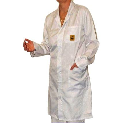 KSGW WHITE ESD LONG LAB COAT(2XL)