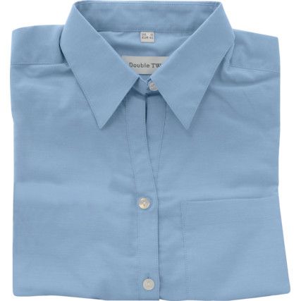 Oxford Shirt, Women, Pale Blue, Cotton/Polyester, Long Sleeve, Size 10