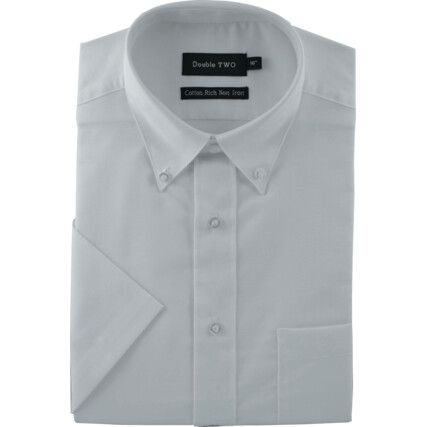 Men's 15.5in Short Sleeve White Oxford Shirt