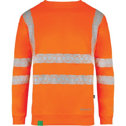 RECYCLABLE HI-VIS SWEATSHIRT ORANGE (L)