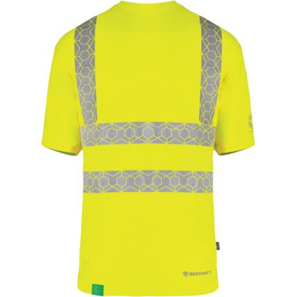 RECYCLABLE HI-VIS T-SHIRT YELLOW (S)