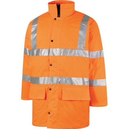 Hi-Vis Breathable Jacket, 2XL, Orange, Polyester, EN20471