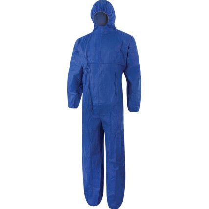 Disposable Hooded Coveralls, Type 5/6, Blue, 4XL