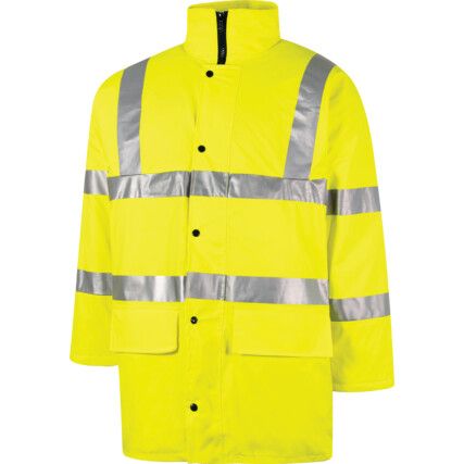 Hi-Vis Breathable Jacket, 3XL, Yellow, Polyester, EN20471