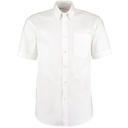 KK109 Men's 16in Short Sleeve White Oxford Shirt