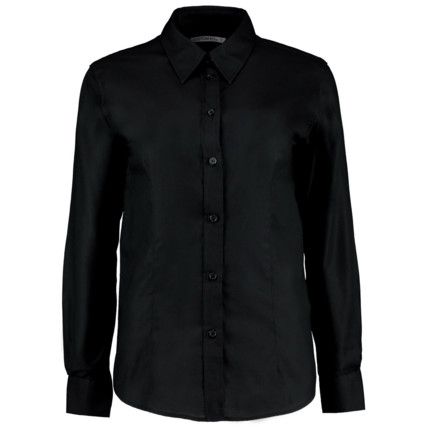 KK361 L/S BLACK LADIES OXFORD SHIRT SIZE 10