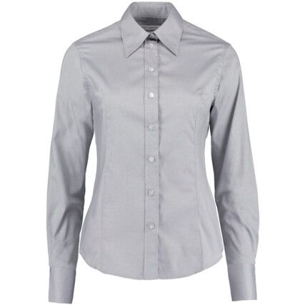 KK702 Ladies Size 10 Long Sleeved Silver Grey Oxford Shirt