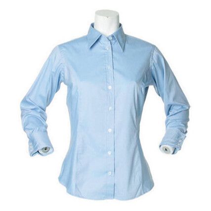 KK702 Ladies Size 10 Long Sleeved Light blue Oxford Shirt