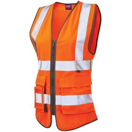 Hi-Vis Waistcoat, Orange, Size 16 (XL)