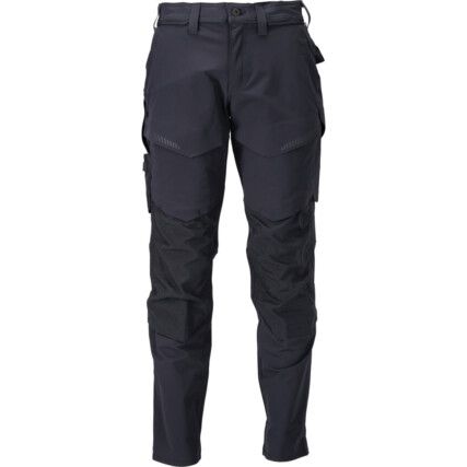 CUSTOMIZED TROUSERS KNEEPAD POCKETS STRETCH NAVY (L30W30.5)