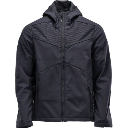 CUSTOMIZED SOFTSHELL JACKET WITH HOOD NAVY (S)