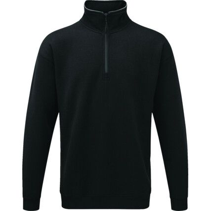 GROUSE SWEATSHIRT QUARTER ZIP BLACK (XL)