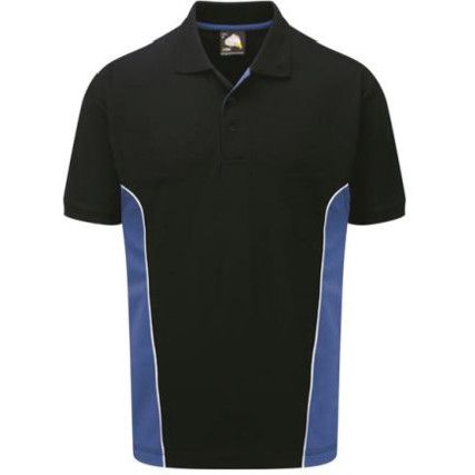 Silverswift, Polo Shirt, Navy Blue/Royal Blue, Cotton/Polyester, Short Sleeve, L