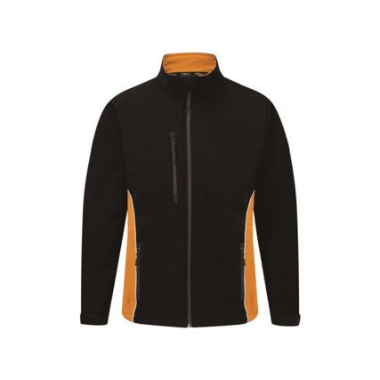 4280 Silverswift Two-Tone Softshell Jacket Black/Orange (XS)