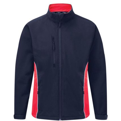 Silverswift, Soft Shell Jacket, Navy Blue/Red, Elastane/Laminate/Polyester, 2XL