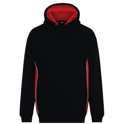 Silverswift Hooded Sweatshirt, With 2 Tone Colour, Black/Red (M)