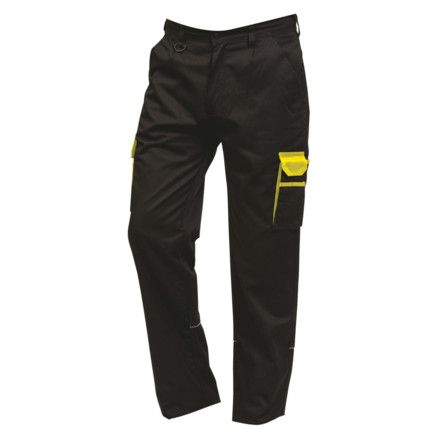 Silverswift Two-Tone Combat Trousers Black/Yellow (S28")