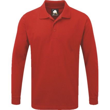 WEAVER PREMIUM POLO SHIRT L/S RED(XS)