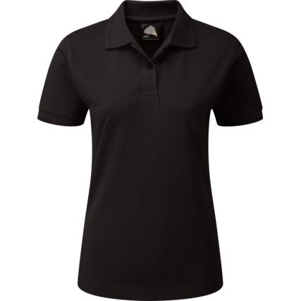 WREN LADIES PREMIUMPOLOSHIRTBLACK SZ 18