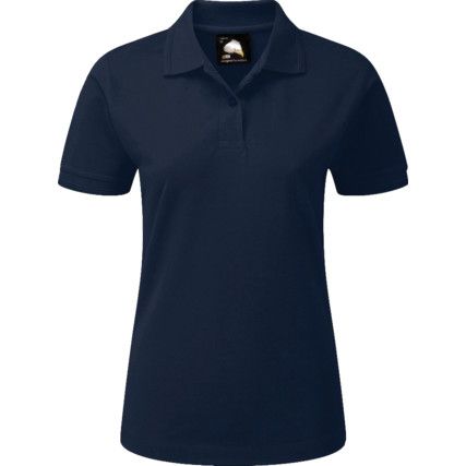 Wren, Polo Shirt, Women, Navy Blue, Cotton/Polyester, Short Sleeve, Size 12