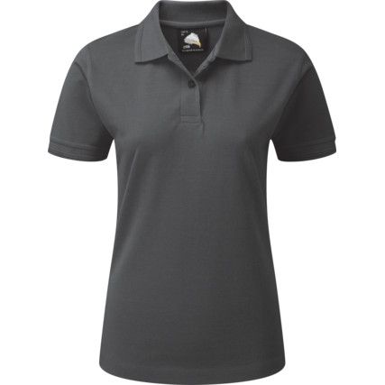 WREN LADIES PREMIUMPOLO SHIRTGRAPHITE SZ 8