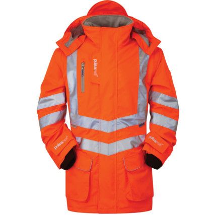 Storm Coat, Unisex, Orange, Polyester, S