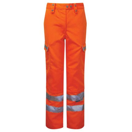 P336LDS Women's Hi-Vis Combat Trousers Orange Size 8 L27"