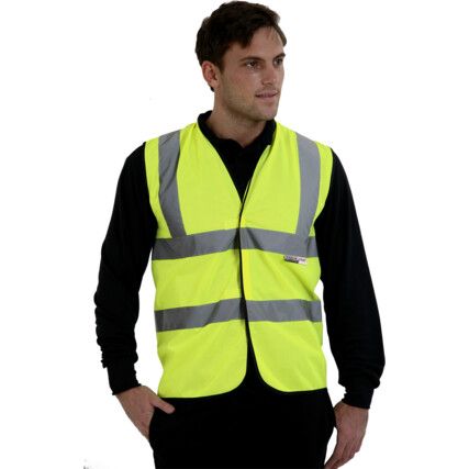 FR70 FLAME RETARDANT HI-V IS VEST YELLOW (S)/(M)