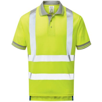 SHORT SLEEVED YELLOW POLO SHIRT (L)