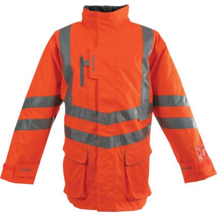 PR502 PULSARAIL STORM COAT HI-VIZ ORANGE SMALL