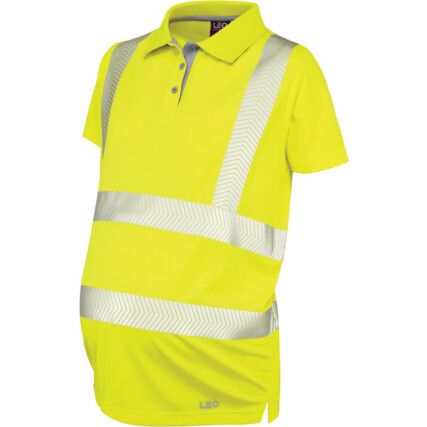 LOVACOTT COOLVIZ ULTRA MATERNITY POLO SHIRT YELLOW (2XL)