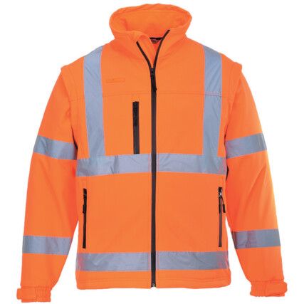 Hi-Vis Softshell Jacket, Orange (3XL)