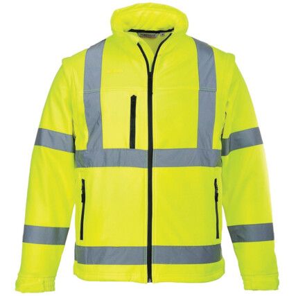 Soft Shell Jacket, Yellow, Elastane/Polyester, XL