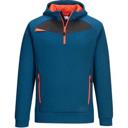 DX4 QUARTER ZIP HOODIE METRO BLUE (M)