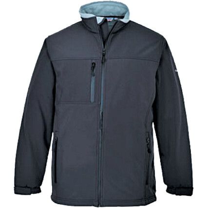 Soft Shell Jacket, Unisex, Black, Fleece/Polyester, S