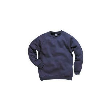 Sweatshirt, Navy Blue, Cotton/Polyester, M