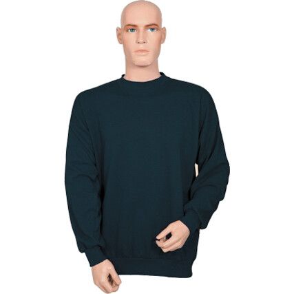 Flame Retardant Sweatshirt, Men, Navy Blue, Protal FR Fabric, L