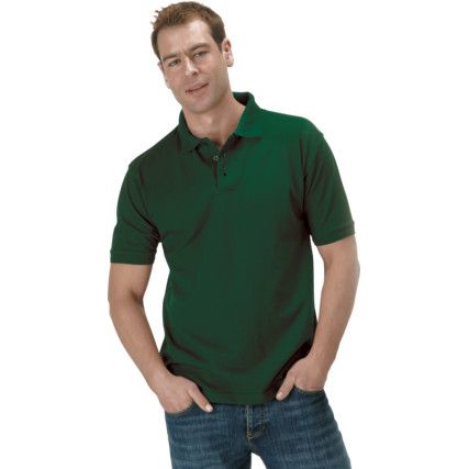 RK12 Delux Heavy Medium  Bottle Green Pique Polo Shirt