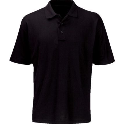 Polo Shirt, Unisex, Navy Blue, Cotton/Polyester, Short Sleeve, L
