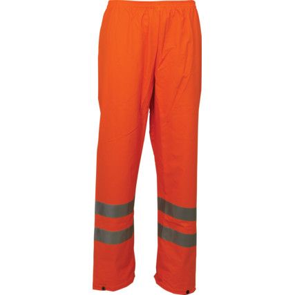 Trousers, Unisex, Orange, Polyester, Waist 34"-36", Regular Leg, L