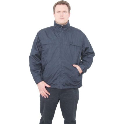 Waterproof Jacket, Unisex, Navy Blue, Polyester/Polyurethane, S