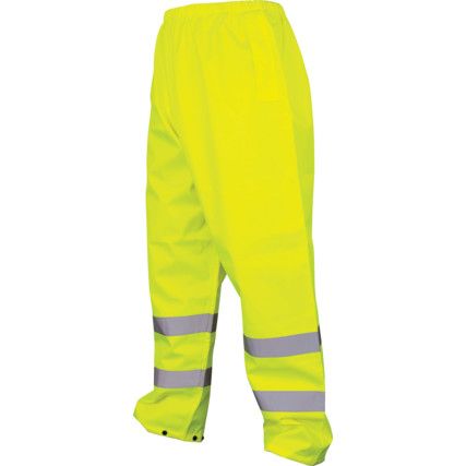 Trousers, Unisex, Yellow, Polyester, Waist 40"-41", Regular Leg, 2XL